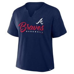 Atlanta Braves Fanatics Women's Fan Fave Stadium Slub Boxy T-Shirt Lifestyle