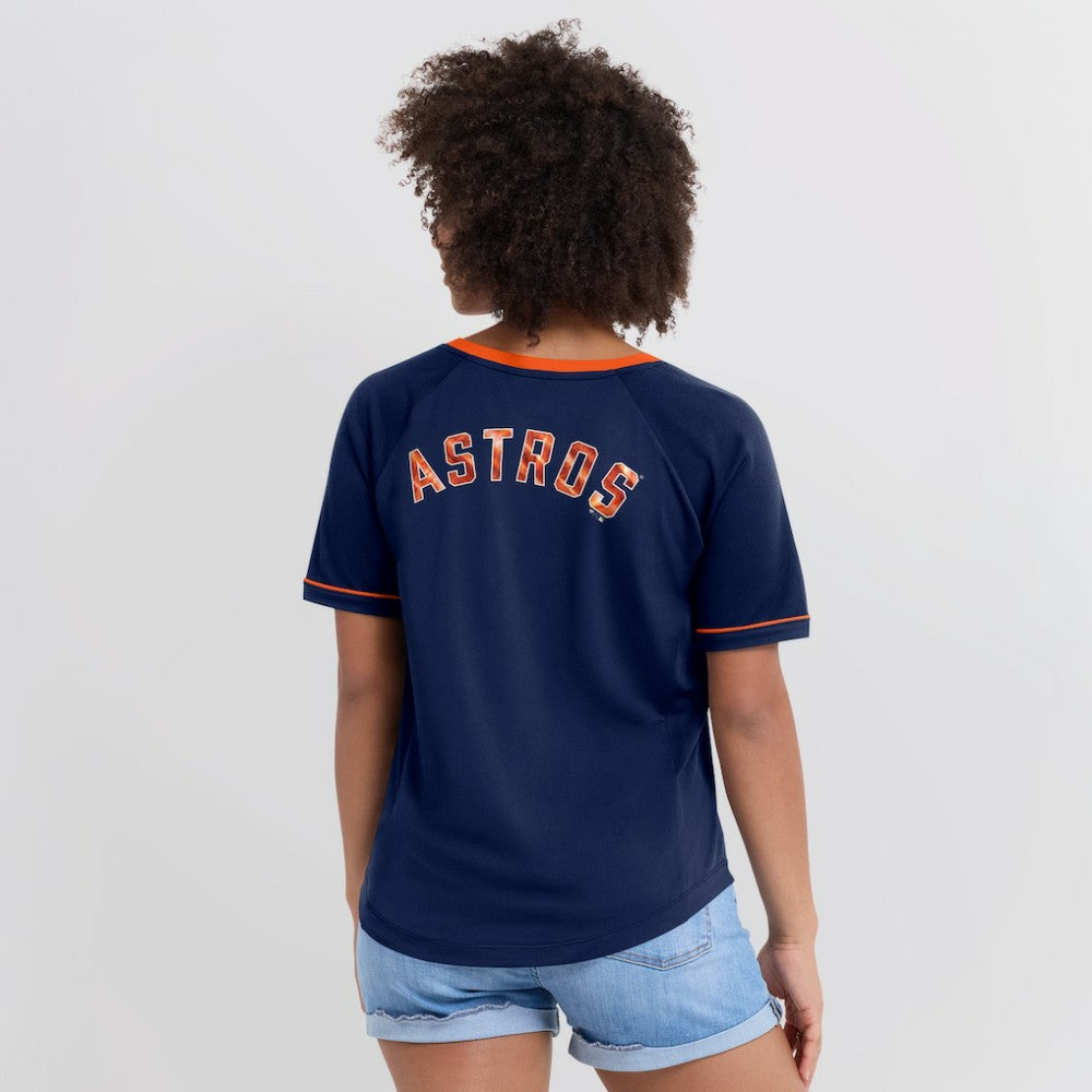 Houston Astros Fanatics Women's League Diva Star Raglan V-Neck T-Shirt Online