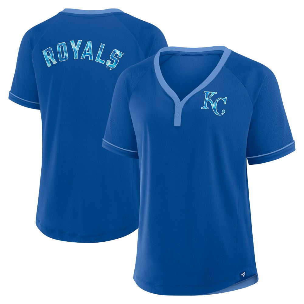 Kansas City Royals Fanatics Women's League Diva Star Raglan V-Neck T-Shirt Near Me
