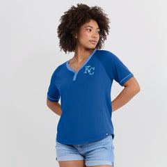 Kansas City Royals Fanatics Women's League Diva Star Raglan V-Neck T-Shirt Near Me