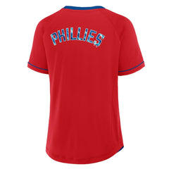 Philadelphia Phillies Fanatics Women's League Diva Star Raglan V-Neck T-Shirt Lifestyle