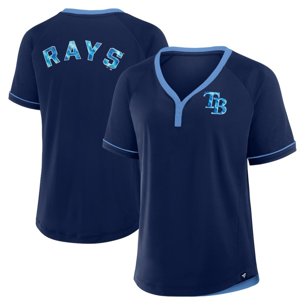Tampa Bay Rays Fanatics Women's League Diva Star Raglan V-Neck T-Shirt Near Me
