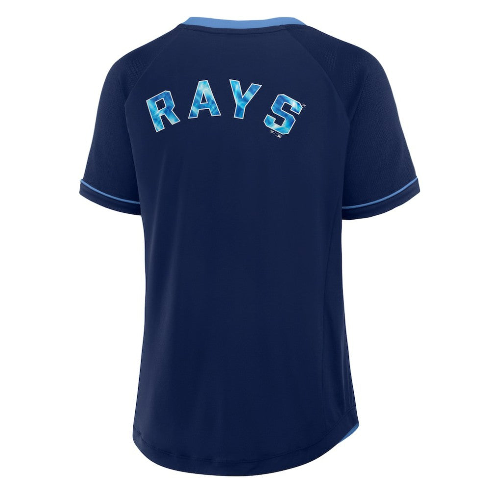 Tampa Bay Rays Fanatics Women's League Diva Star Raglan V-Neck T-Shirt Near Me