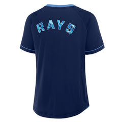 Tampa Bay Rays Fanatics Women's League Diva Star Raglan V-Neck T-Shirt Near Me