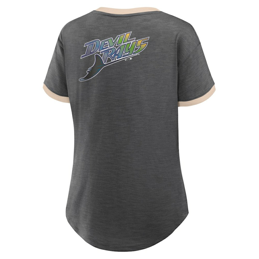 Tampa Bay Rays Fanatics Women's Binge Worthy Stadium Slub V-Neck T-Shirt On Sale