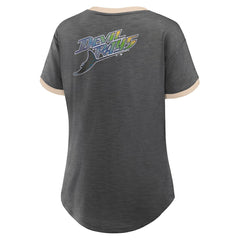 Tampa Bay Rays Fanatics Women's Binge Worthy Stadium Slub V-Neck T-Shirt On Sale