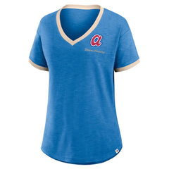 Atlanta Braves Fanatics Women's Binge Worthy Stadium Slub V-Neck T-Shirt discount