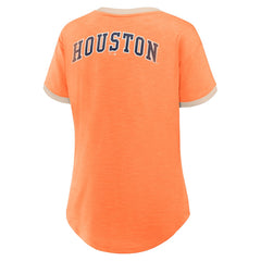 Houston Astros Fanatics Women's Binge Worthy Stadium Slub V-Neck T-Shirt Sale