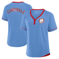St. Louis Cardinals Fanatics Women's Cooperstown Collection League Diva V-Neck T-Shirt Clearance