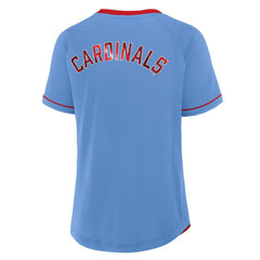 St. Louis Cardinals Fanatics Women's Cooperstown Collection League Diva V-Neck T-Shirt Clearance