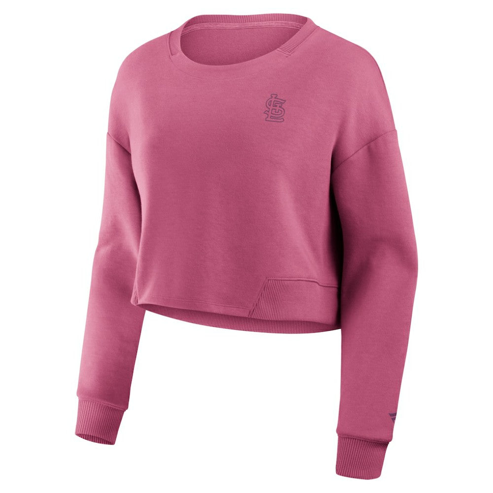 St. Louis Cardinals Fanatics Women's Studio Cropped Pullover Sweatshirt Sale