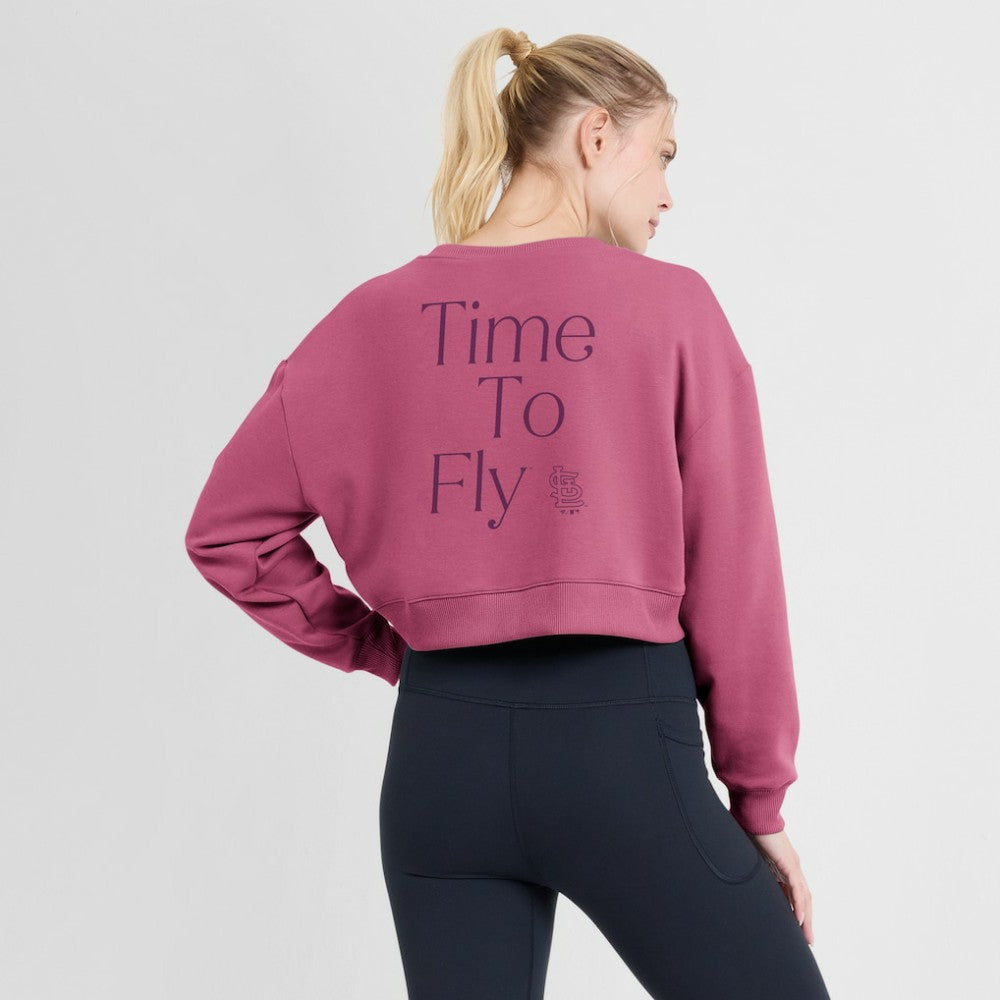 St. Louis Cardinals Fanatics Women's Studio Cropped Pullover Sweatshirt Sale