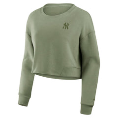 New York Yankees Fanatics Women's Studio Cropped Pullover Sweatshirt Near Me