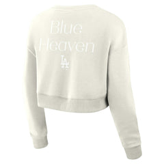Los Angeles Dodgers Fanatics Women's Studio Cropped Pullover Sweatshirt Sale