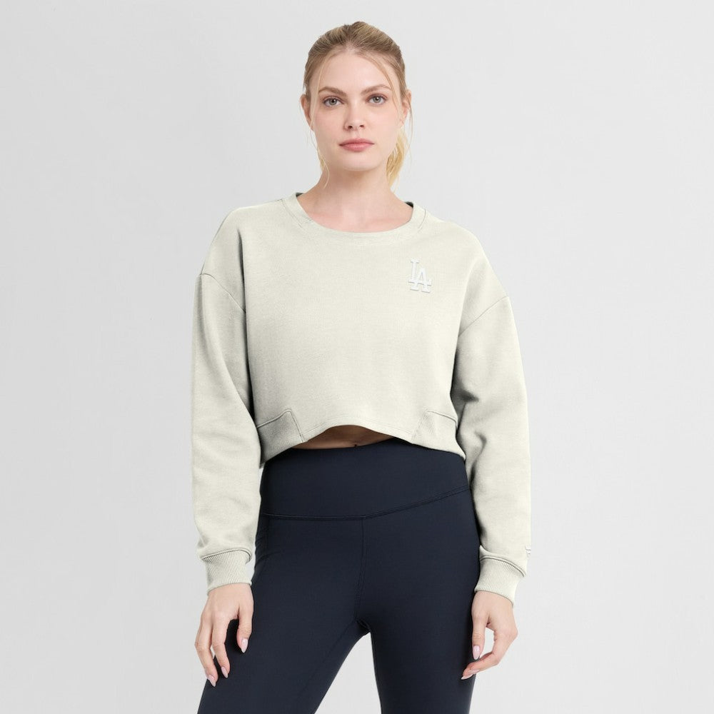 Los Angeles Dodgers Fanatics Women's Studio Cropped Pullover Sweatshirt Sale