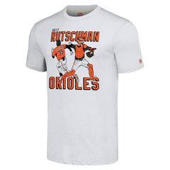 Adley Rutschman Baltimore Orioles Homage Caricature Player Tri-Blend T-Shirt for sale