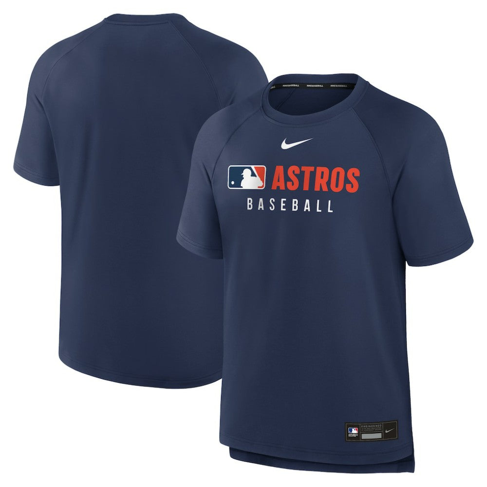 Houston Astros Nike Authentic Collection Pregame Raglan Dri-FIT T-Shirt Lifestyle