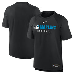 Miami Marlins Nike Authentic Collection Pregame Raglan Dri-FIT T-Shirt discount
