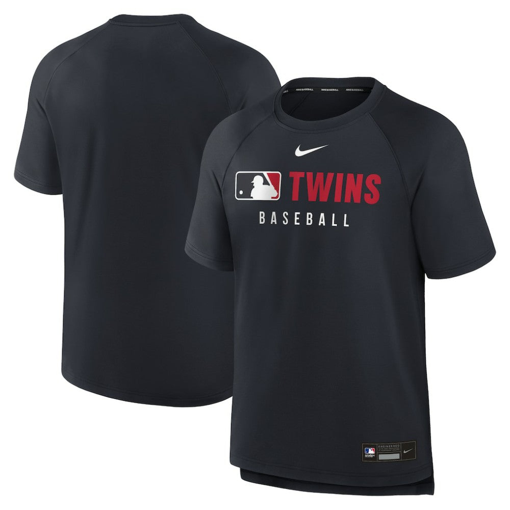 Minnesota Twins Nike Authentic Collection Pregame Raglan Dri-FIT T-Shirt Lifestyle
