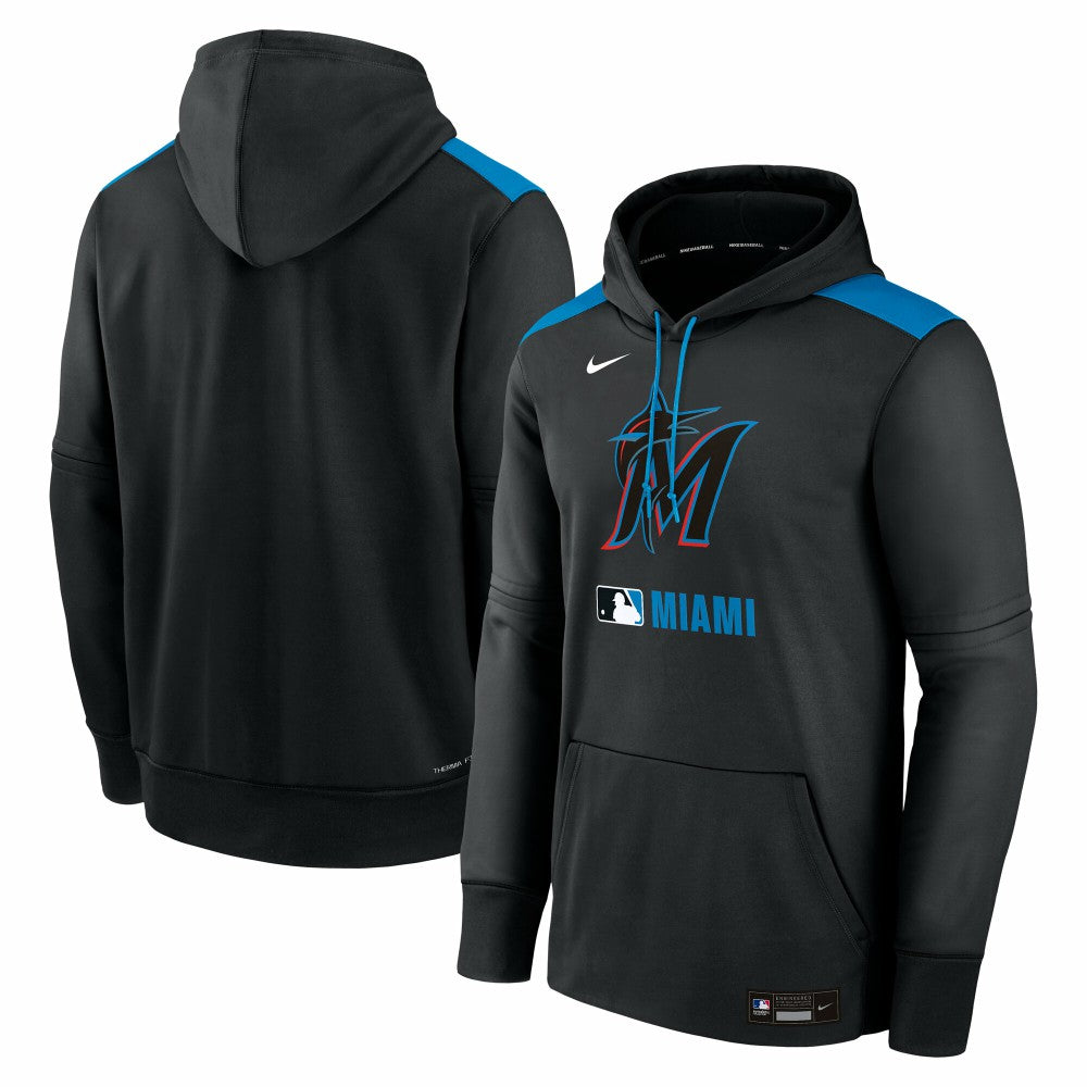 Miami Marlins Nike Authentic Collection Performance Pullover Hoodie Online