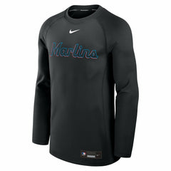Miami Marlins Nike Authentic Collection Game Time Raglan Dri-FIT Long Sleeve T-Shirt discount