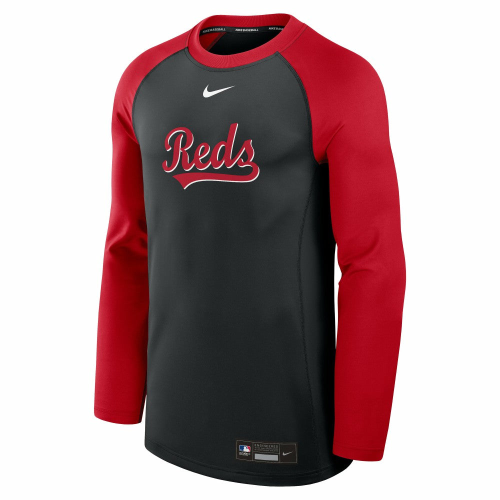 Cincinnati Reds Nike Authentic Collection Game Time Raglan Dri-FIT Long Sleeve T-Shirt discount