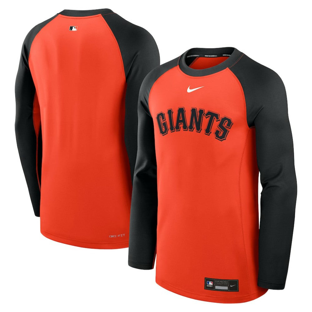 San Francisco Giants Nike Authentic Collection Game Time Raglan Dri-FIT Long Sleeve T-Shirt On Sale