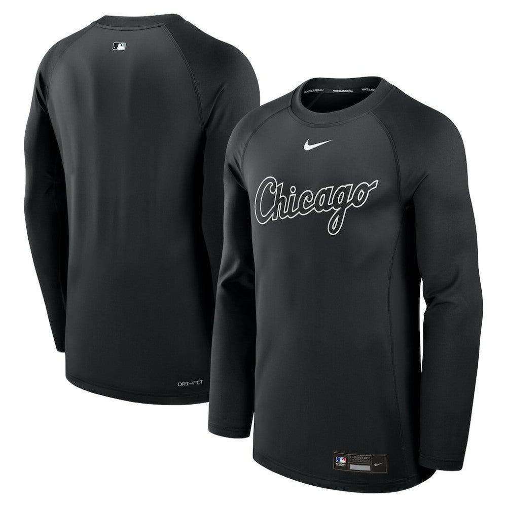 Chicago White Sox Nike Authentic Collection Game Time Raglan Dri-FIT Long Sleeve T-Shirt On Sale