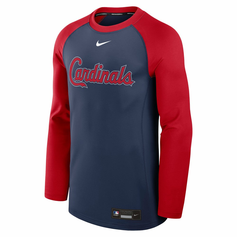 St. Louis Cardinals Nike Authentic Collection Game Time Raglan Dri-FIT Long Sleeve T-Shirt On Sale