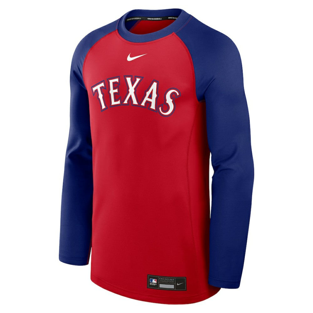 Texas Rangers Nike Authentic Collection Game Time Raglan Dri-FIT Long Sleeve T-Shirt On Sale