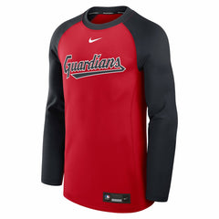 Cleveland Guardians Nike Authentic Collection Game Time Raglan Dri-FIT Long Sleeve T-Shirt On Sale