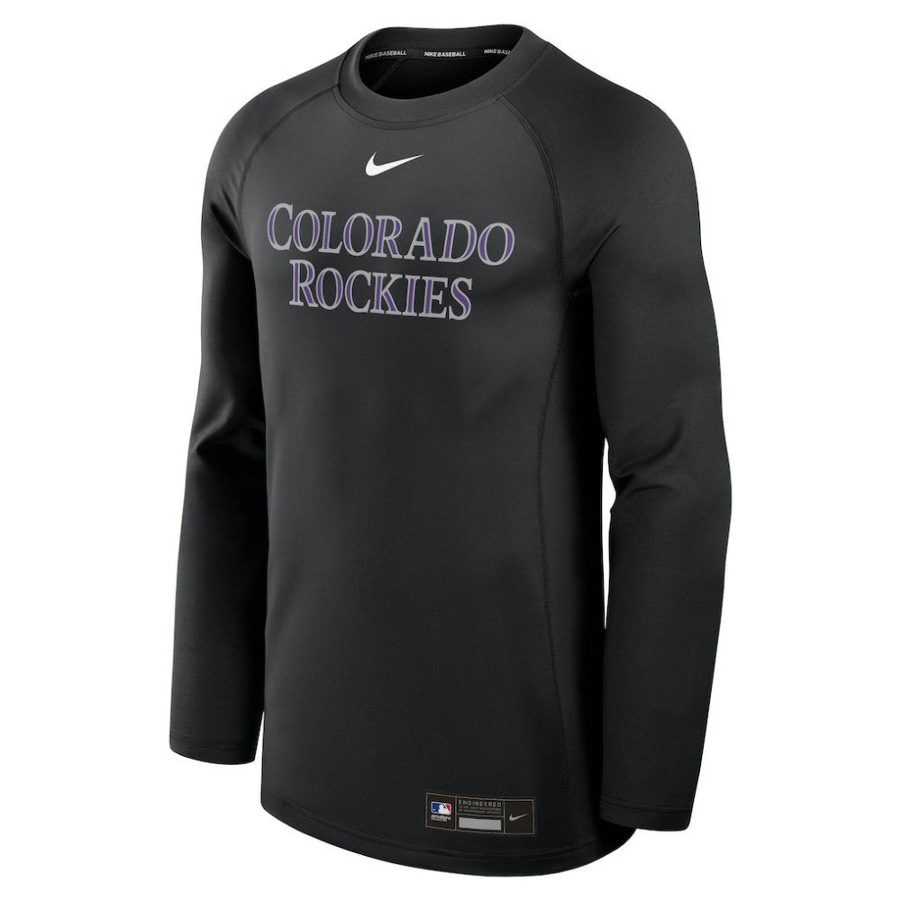 Colorado Rockies Nike Authentic Collection Game Time Raglan Dri-FIT Long Sleeve T-Shirt Clearance
