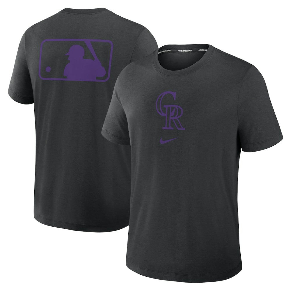 Colorado Rockies Nike Authentic Collection Early Work Tri-Blend Dri-FIT T-Shirt Clearance