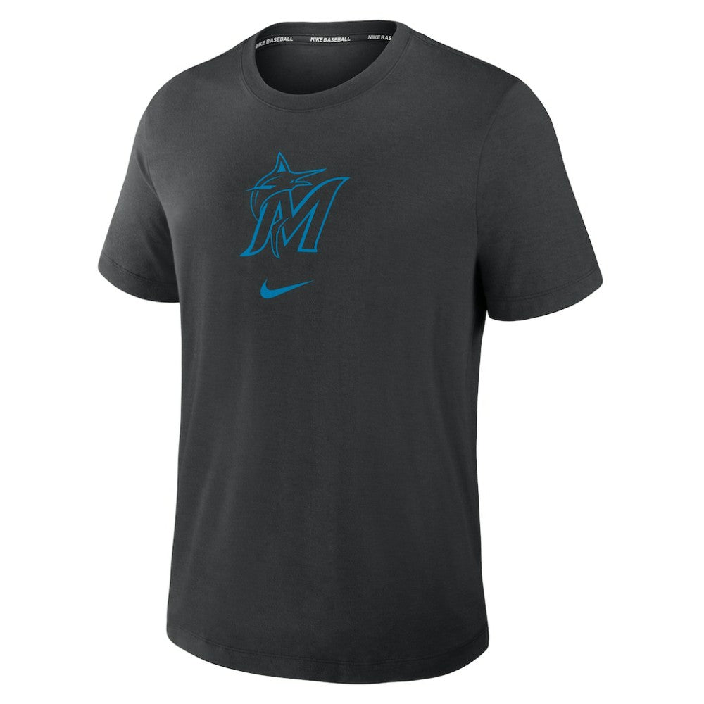 Miami Marlins Nike Authentic Collection Early Work Tri-Blend Dri-FIT T-Shirt Clearance