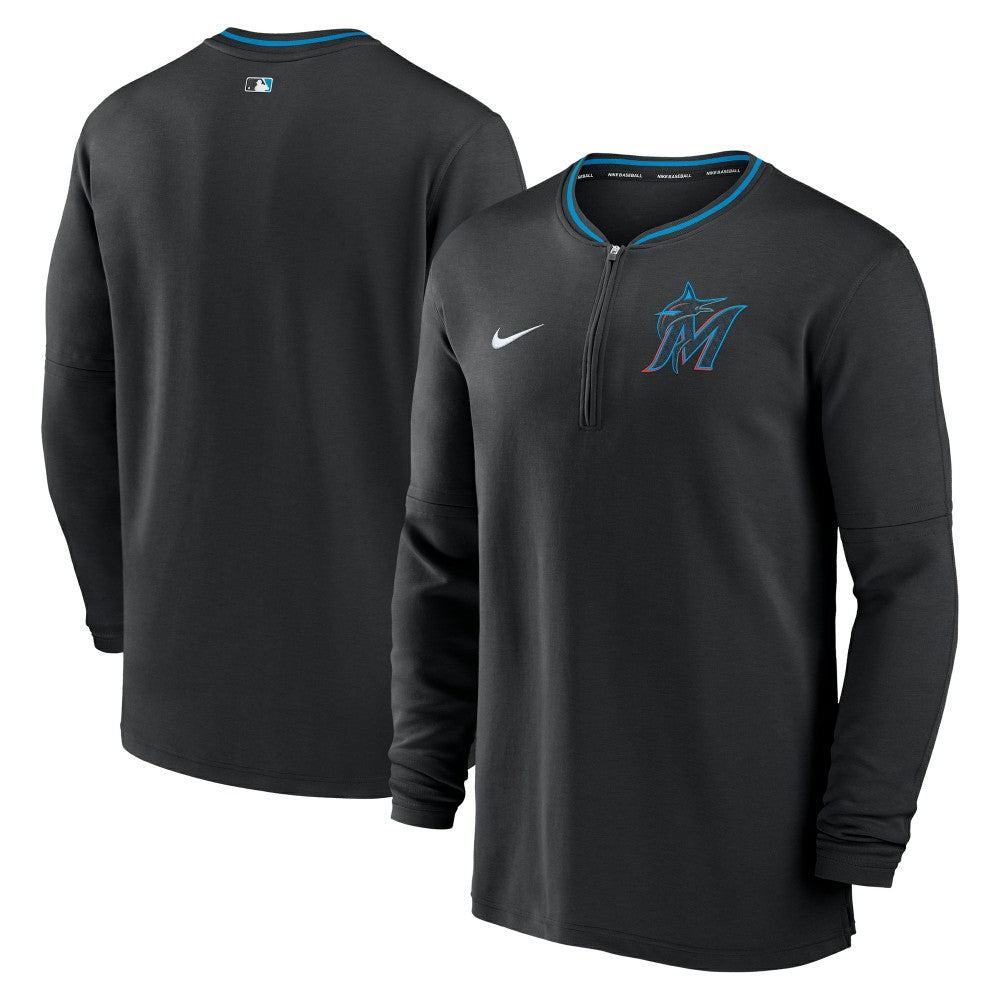 Miami Marlins Nike Authentic Collection Performance Half-Zip Top Lifestyle