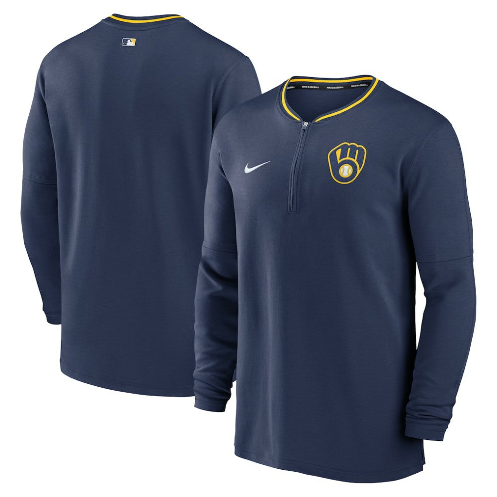 Milwaukee Brewers Nike Authentic Collection Performance Half-Zip Top Lifestyle