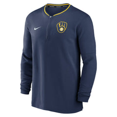 Milwaukee Brewers Nike Authentic Collection Performance Half-Zip Top Lifestyle