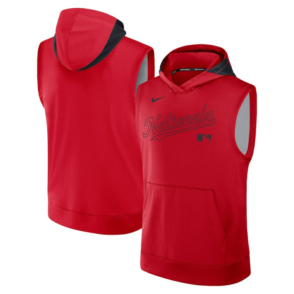 Washington Nationals Nike Authentic Collection Dri-FIT Sleeveless Hoodie Near Me