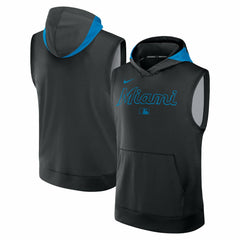Miami Marlins Nike Authentic Collection Dri-FIT Sleeveless Hoodie Near Me