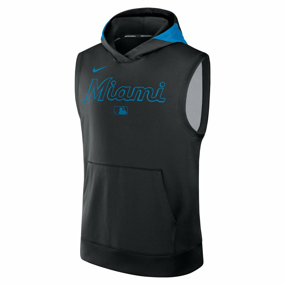 Miami Marlins Nike Authentic Collection Dri-FIT Sleeveless Hoodie Near Me