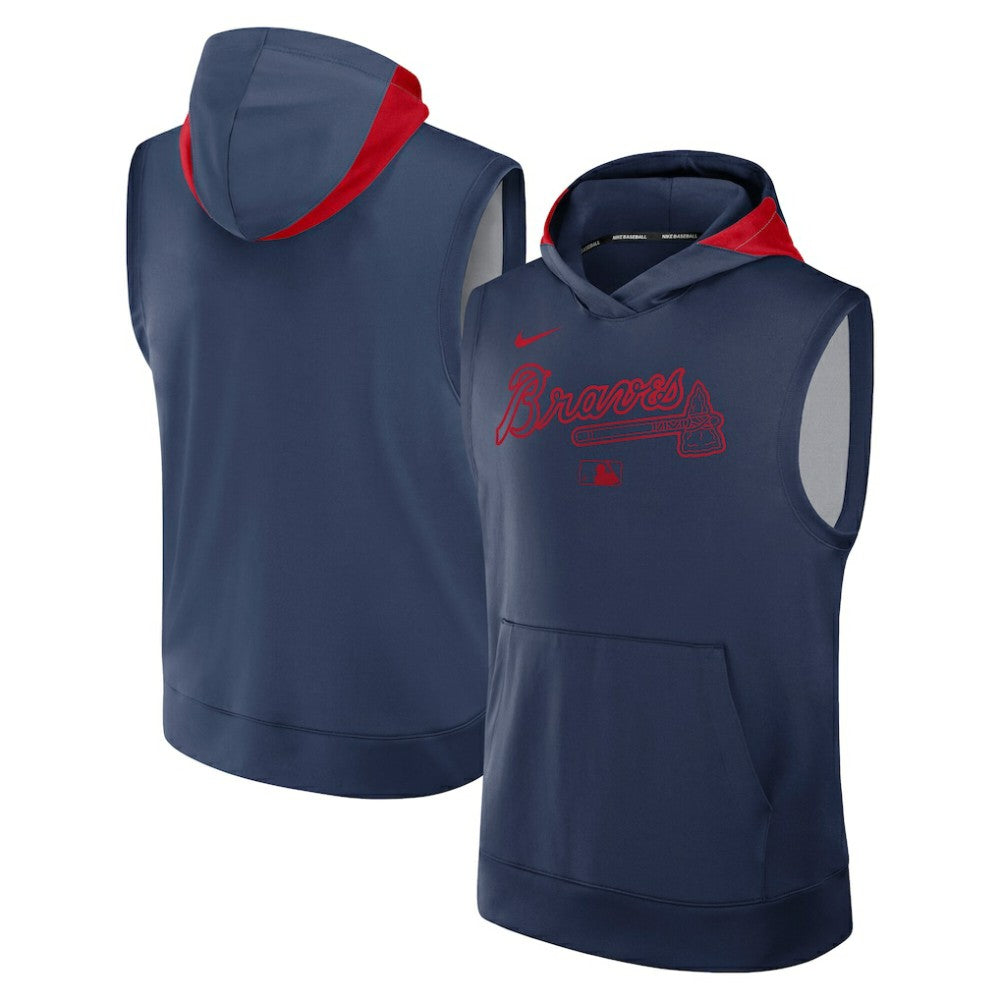 Atlanta Braves Nike Authentic Collection Dri-FIT Sleeveless Hoodie discount