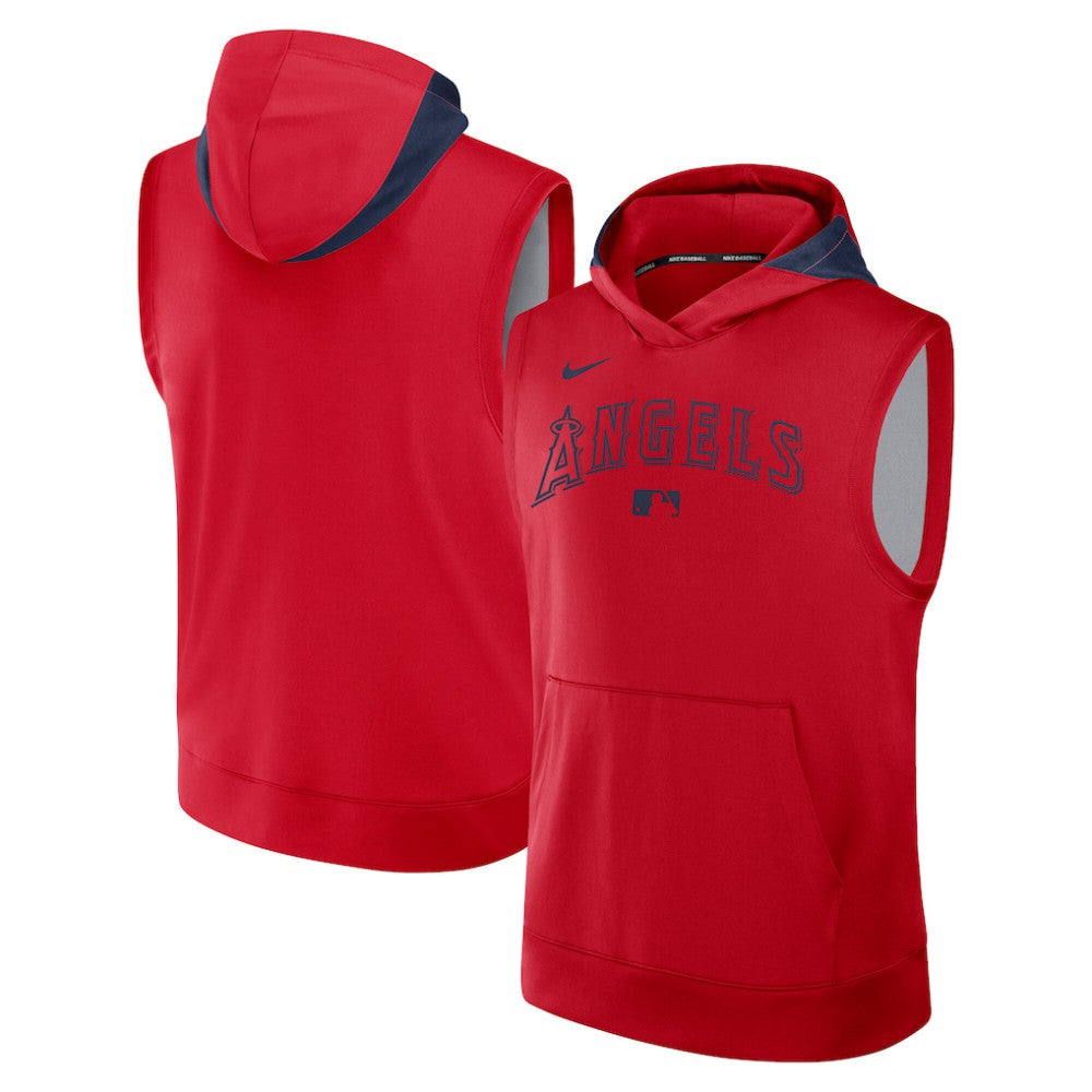 Los Angeles Angels Nike Authentic Collection Dri-FIT Sleeveless Hoodie Lifestyle