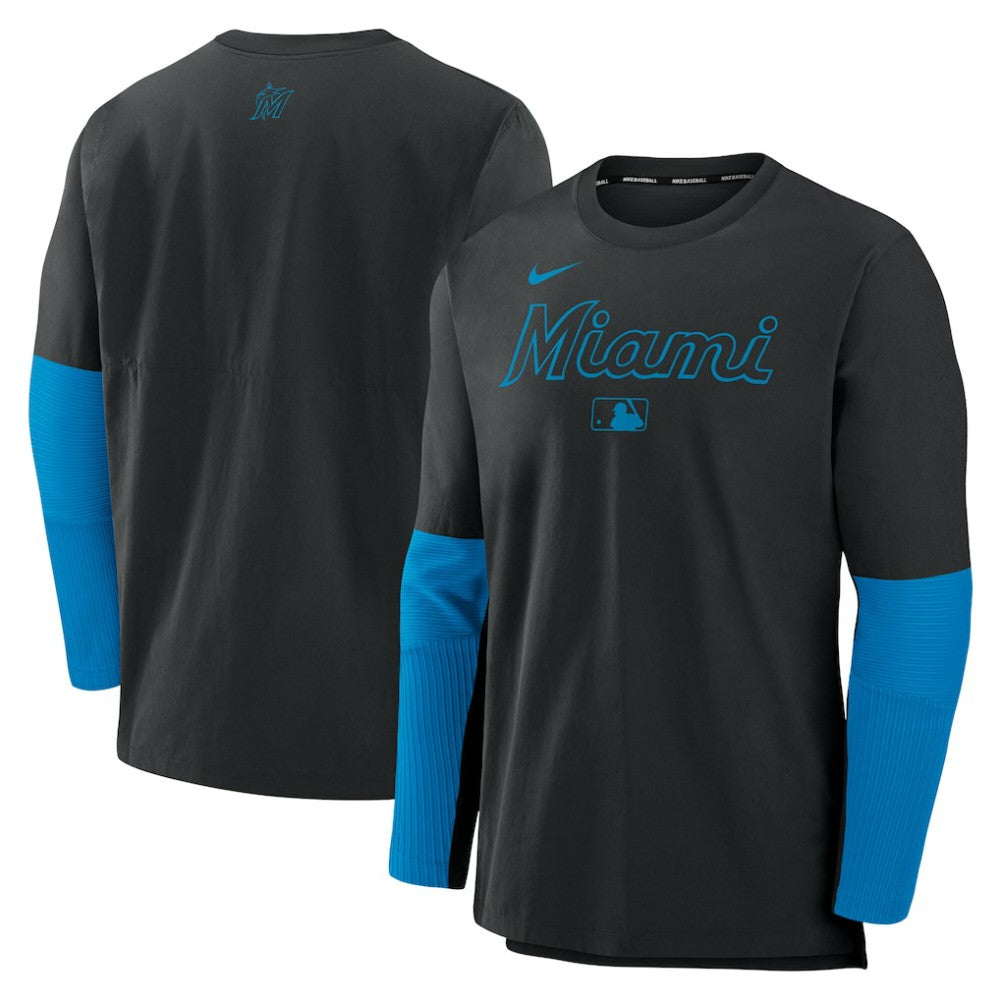 Miami Marlins Nike Authentic Collection Player Dri-FIT Lightweight Pullover  On Sale