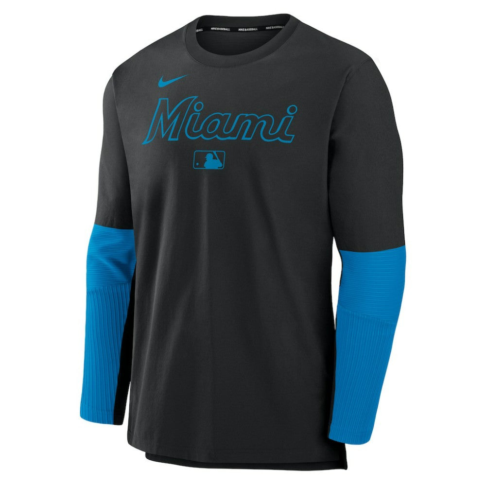 Miami Marlins Nike Authentic Collection Player Dri-FIT Lightweight Pullover  On Sale