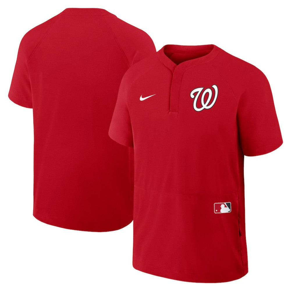Washington Nationals Nike Authentic Collection Raglan Short Sleeve Windshirt Sale