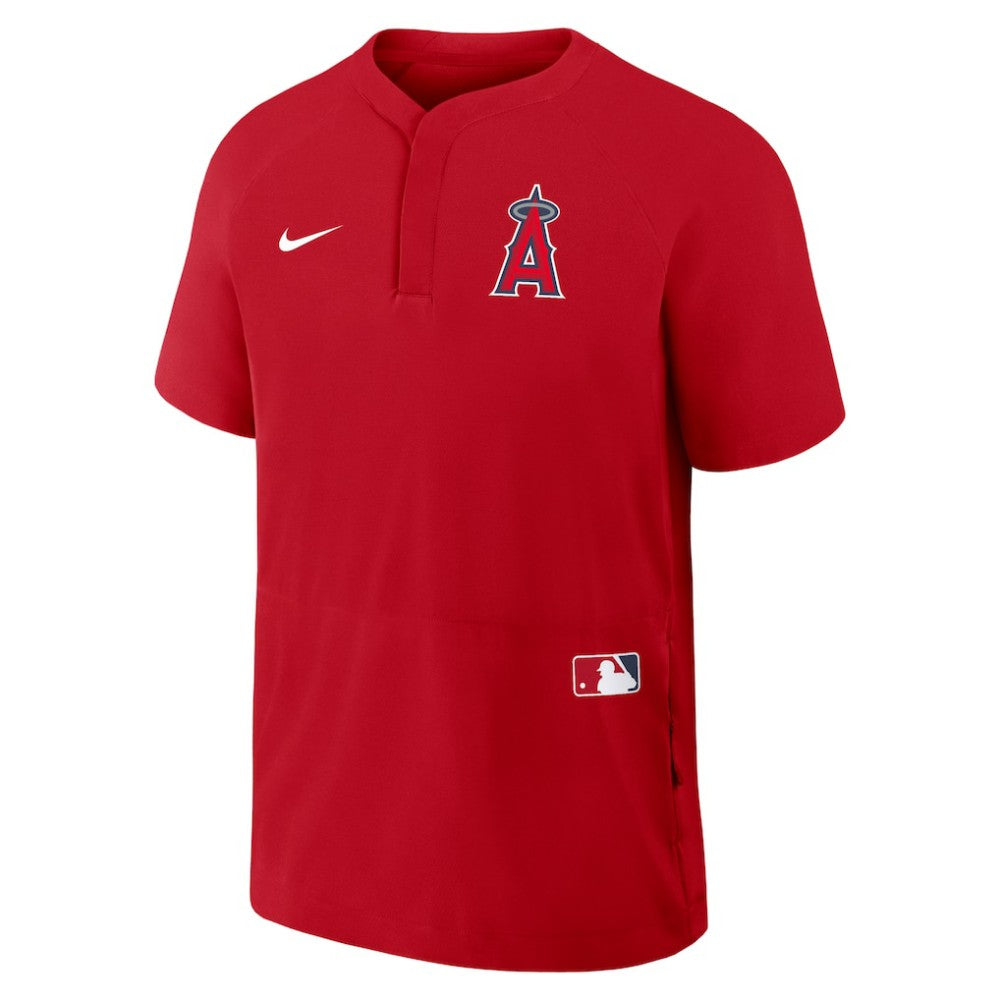Los Angeles Angels Nike Authentic Collection Raglan Short Sleeve Windshirt Clearance