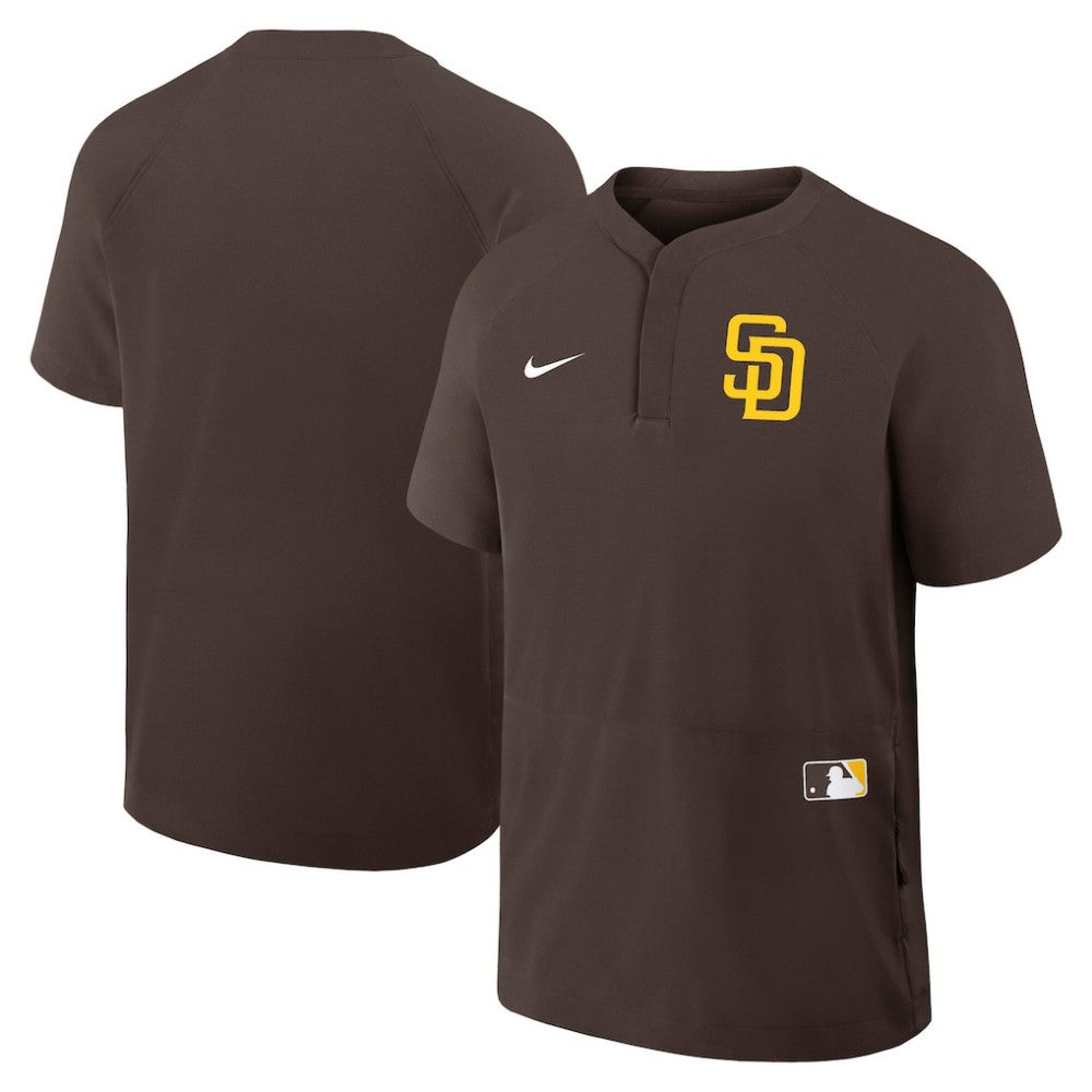 San Diego Padres Nike Authentic Collection Raglan Short Sleeve Windshirt On Sale