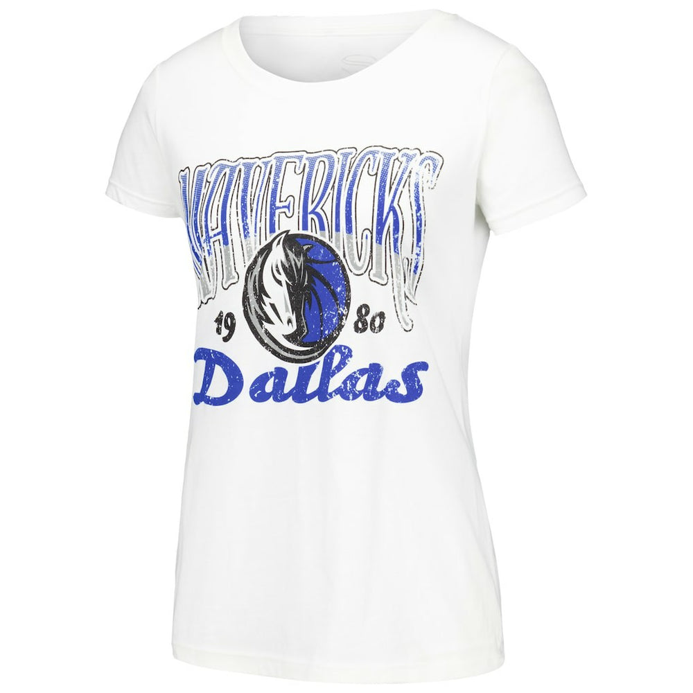 NBA - Dallas Mavericks Stadium Essentials Women's Sky High T-Shirt - White
