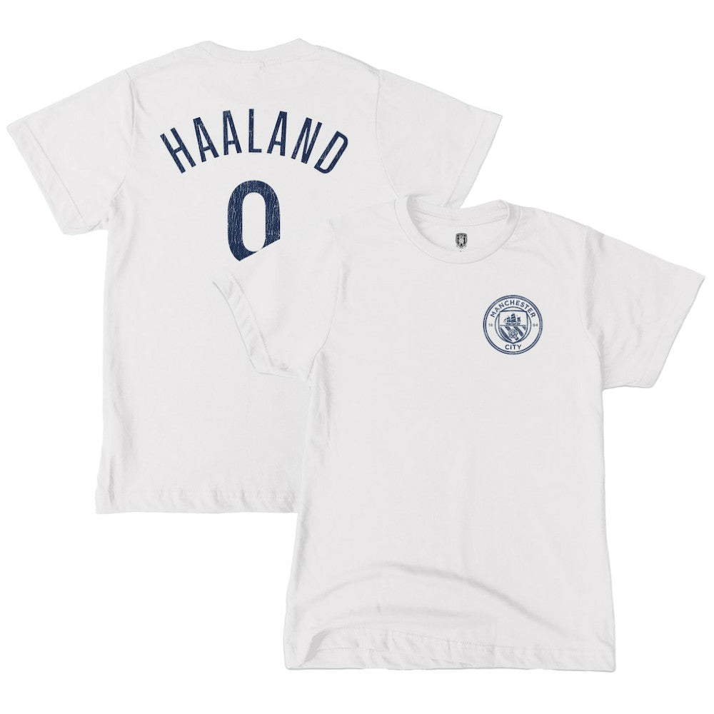 Erling Haaland Manchester City 1863FC Youth Player T-Shirts - White
