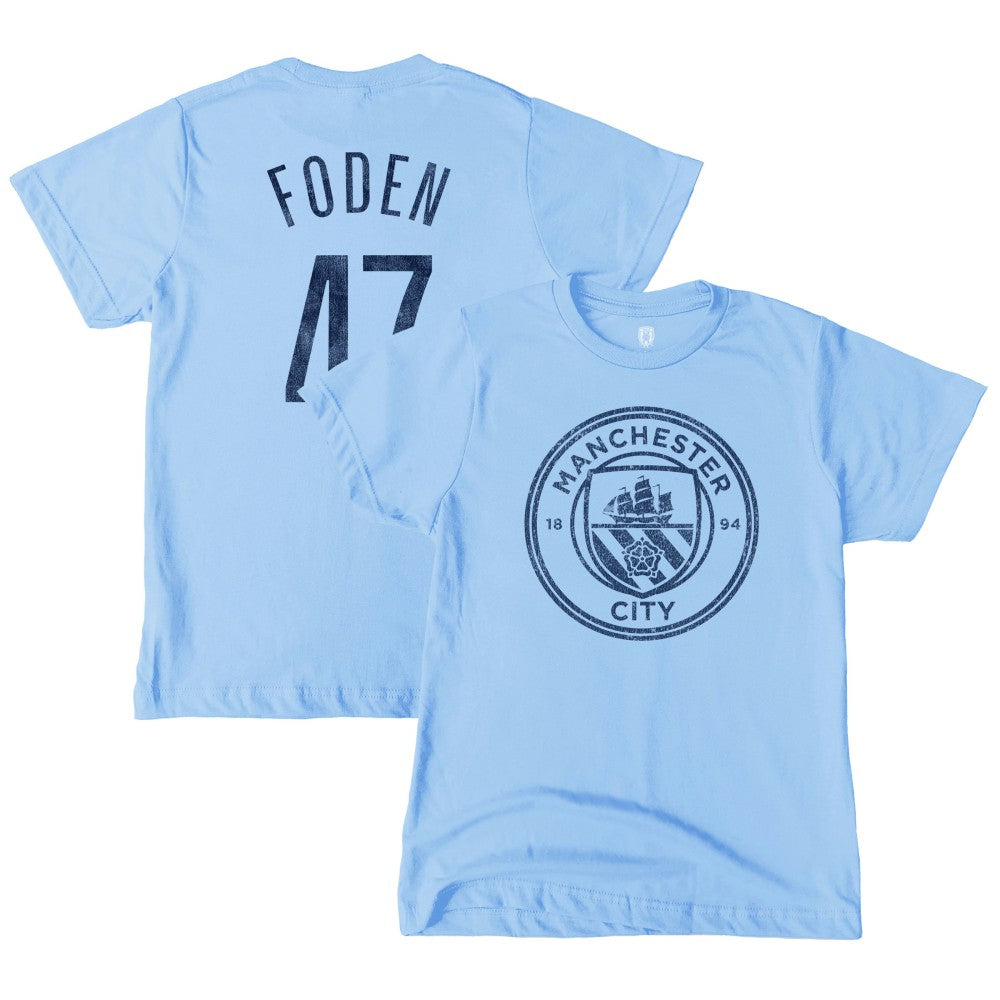 Phil Foden Manchester City 1863FC Youth Player T-Shirts - Sky Blue